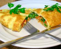 Egg Pancake with Vegetables and Feta Cheese Recipe