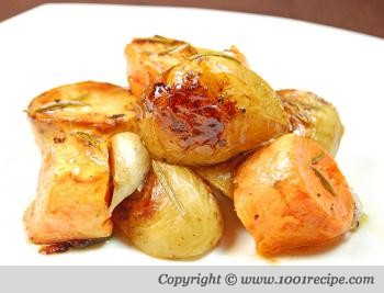 Oven Roasted Nugget Potatoes and Yams